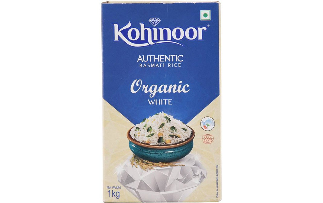 Kohinoor Authentic Basmati Rice Organic White   Pack  1 kilogram